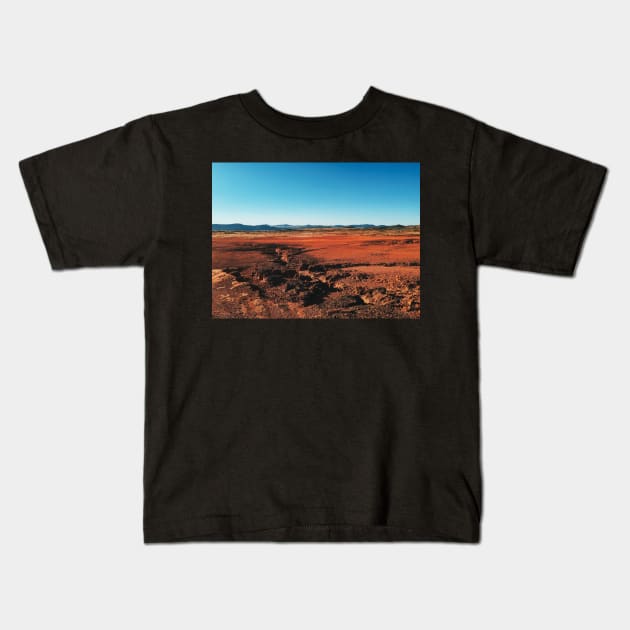 Red Barrren Soil in Beautiful Wild Landscape (Chapada dos Veadeiros, Brazil) Kids T-Shirt by visualspectrum